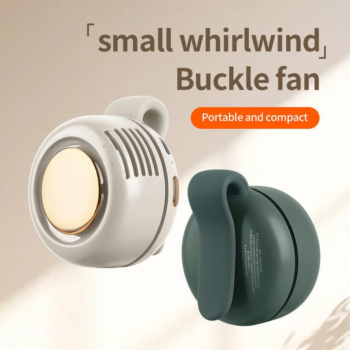 Cooling portable clip-on personal fan with warm LED light and rechargeable battery Stornfield