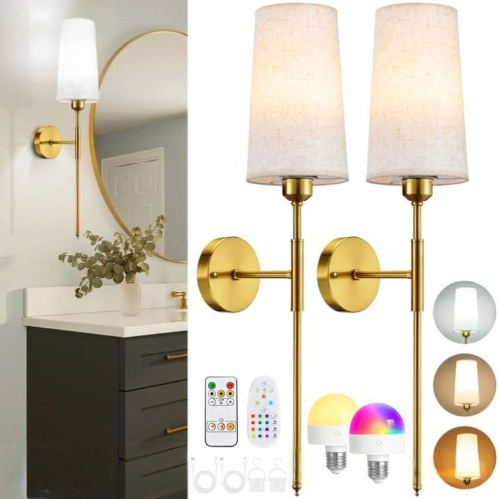 Stylish Remote-Controlled Wall Sconce