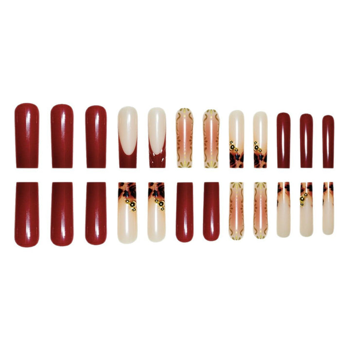 Artistic Long Press-On Nail Extensions Stornfield