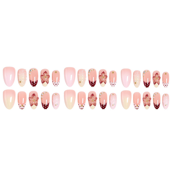 Elegant artificial nails set with floral accents Stornfield