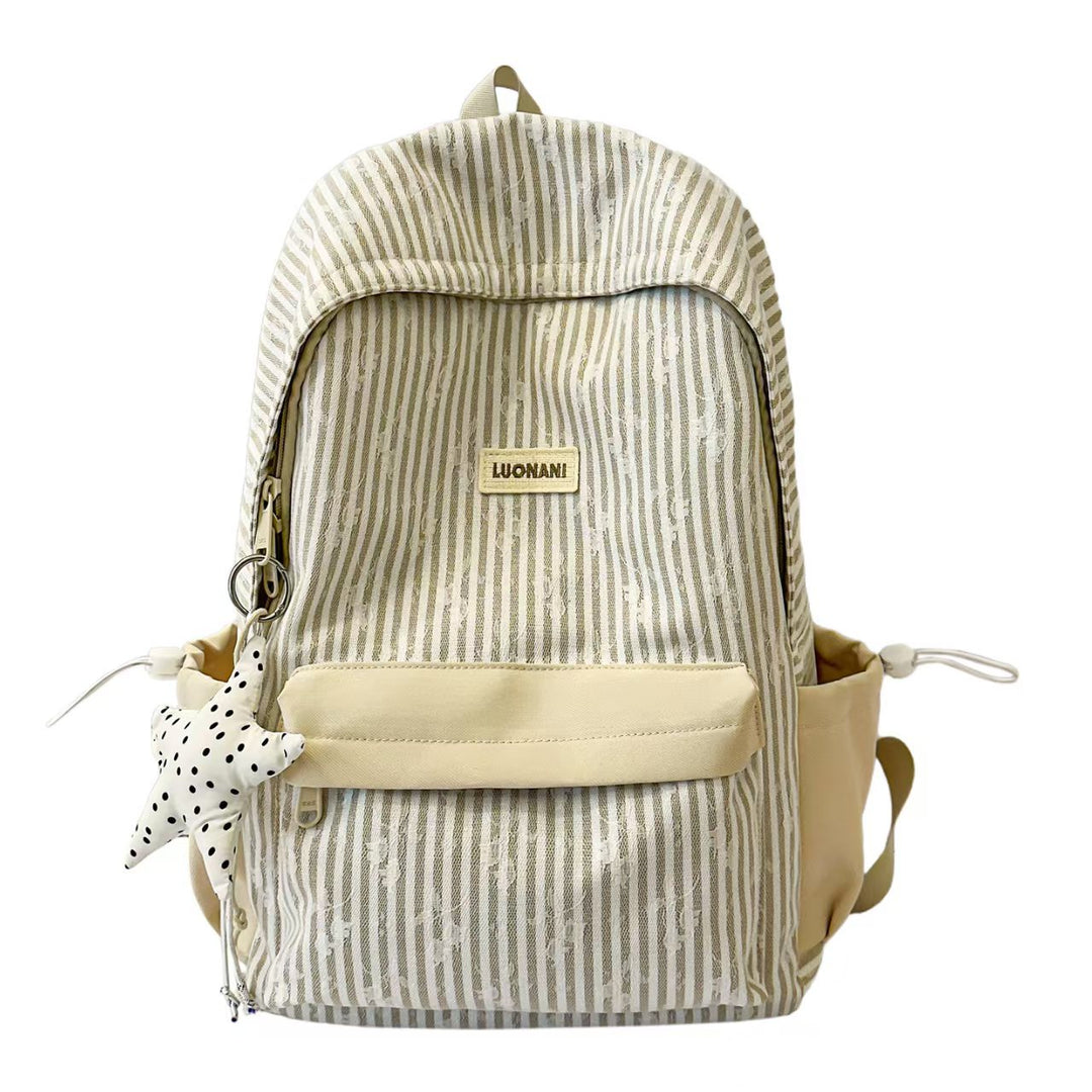 Lightweight Striped Casual Backpack Stornfield