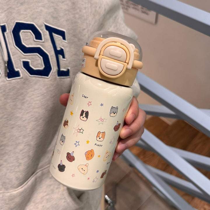 Ladies water bottle with cute animal motifs and safe closure system Stornfield