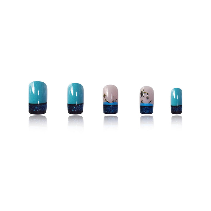 Decorative Glittery Star-Accented Press-On Nail Set Stornfield