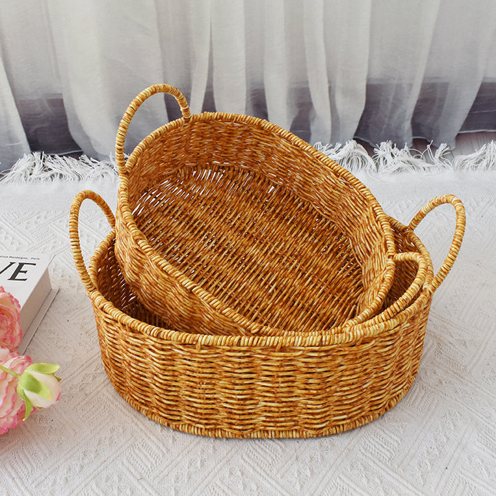 Handcrafted Woven Storage Basket with Handles Stornfield