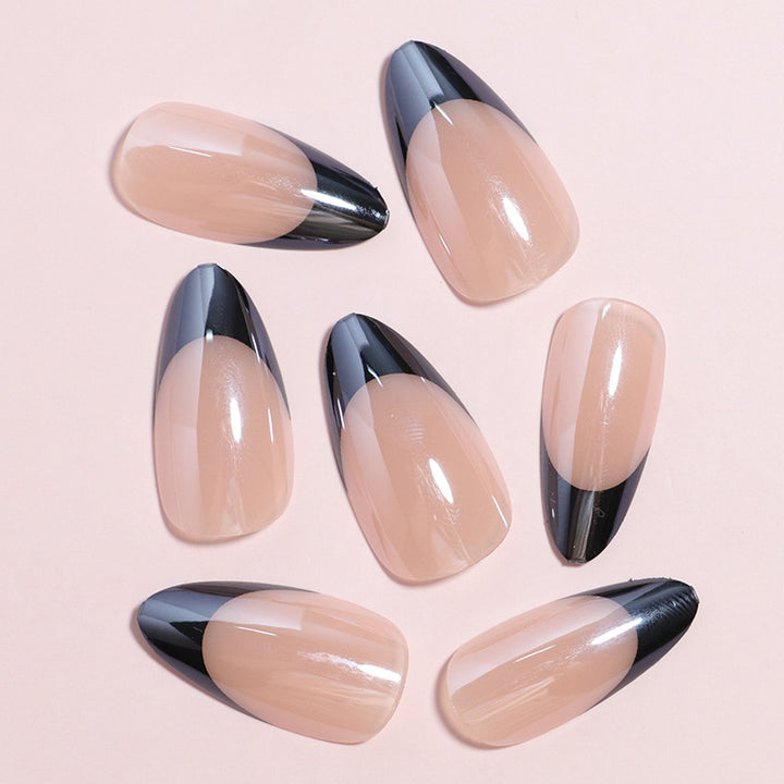 Elegant French Tip Press-On Nail Art Set Stornfield