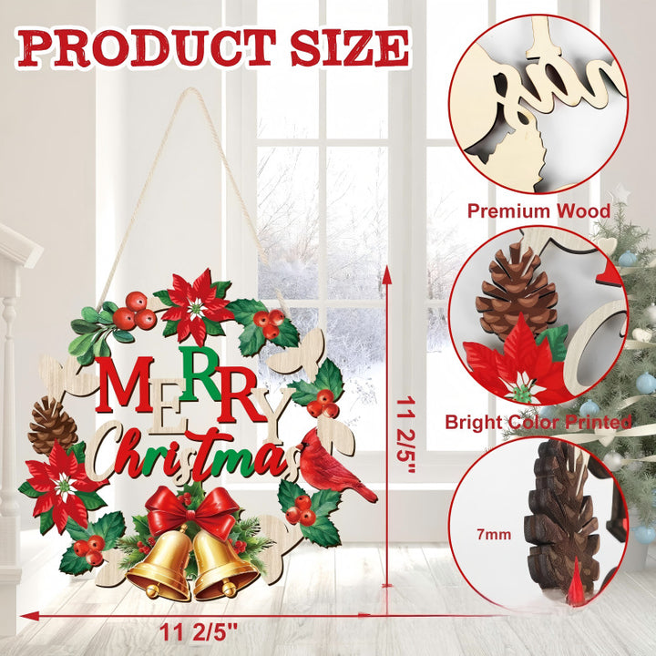 Decorative wooden sign with winter motifs Stornfield