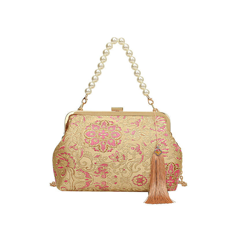 Vintage Silk Evening Handbag