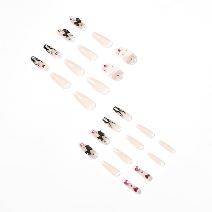 Artful nail extensions with Hello Kitty and floral accents Stornfield