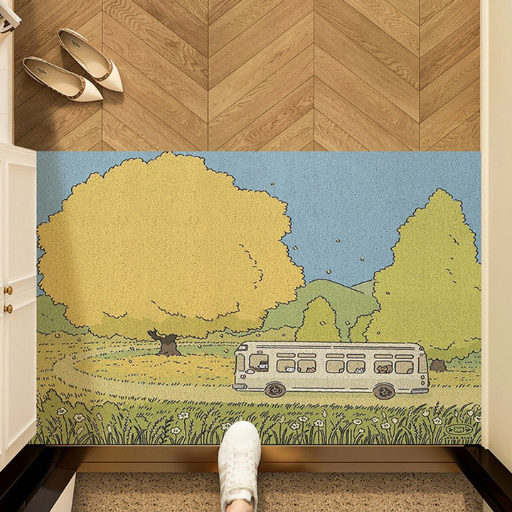 Artistic Sunflower Door Mat
