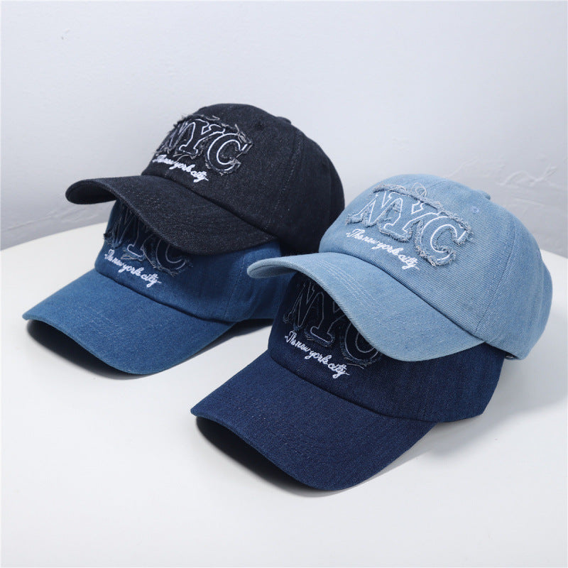 Women's Distressed Denim Baseball Cap Stornfield 1784084140