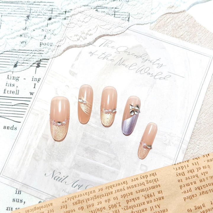 Glamorous Nail Set with Rhinestones Stornfield