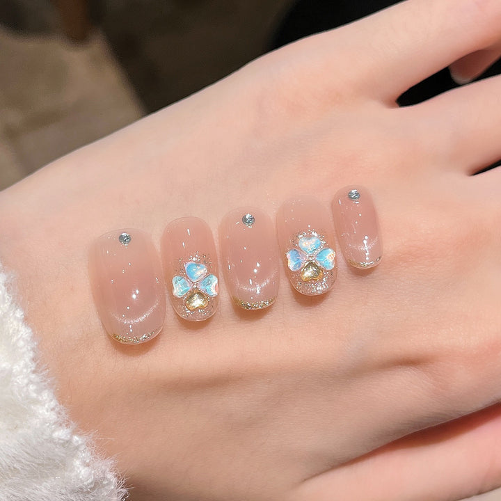 Decorative Floral Press-On Nail Art Stornfield