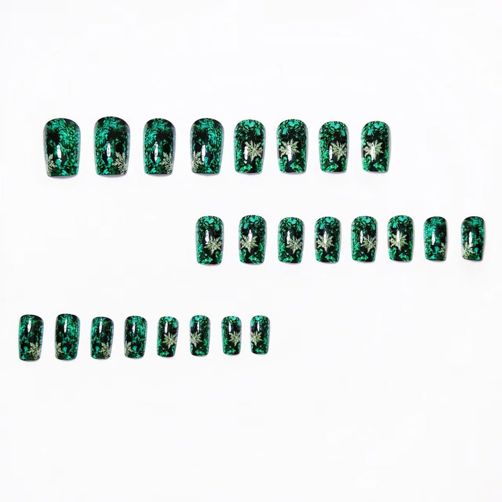 Creative artificial nails with a winter snowflake design Stornfield