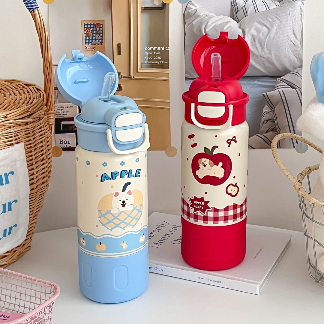 Ladies Insulated Water Bottle with Cheerful Dog Design Stornfield