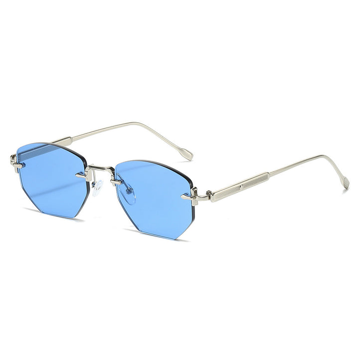 Geometric Frame Sunglasses with Elegant Gold Accents Stornfield