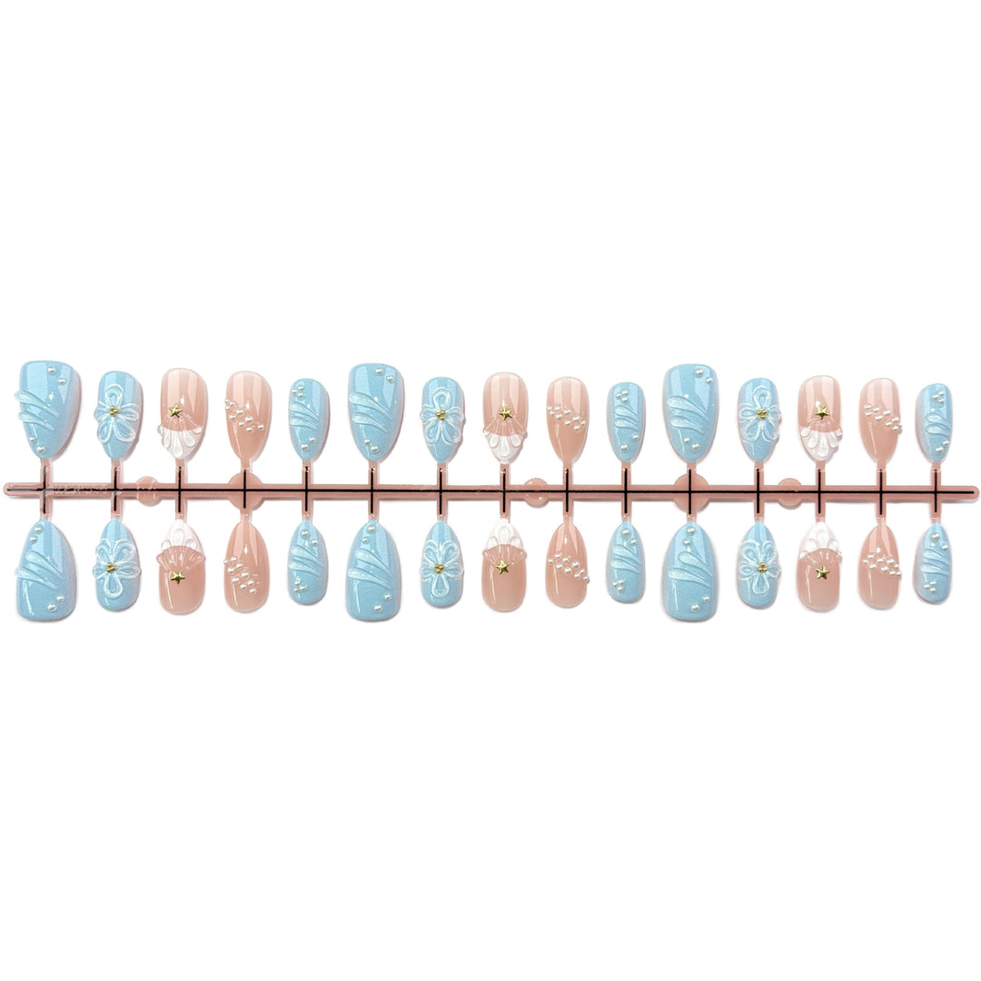 Elegant Decorative Press-On Nail Art Set 1790745360