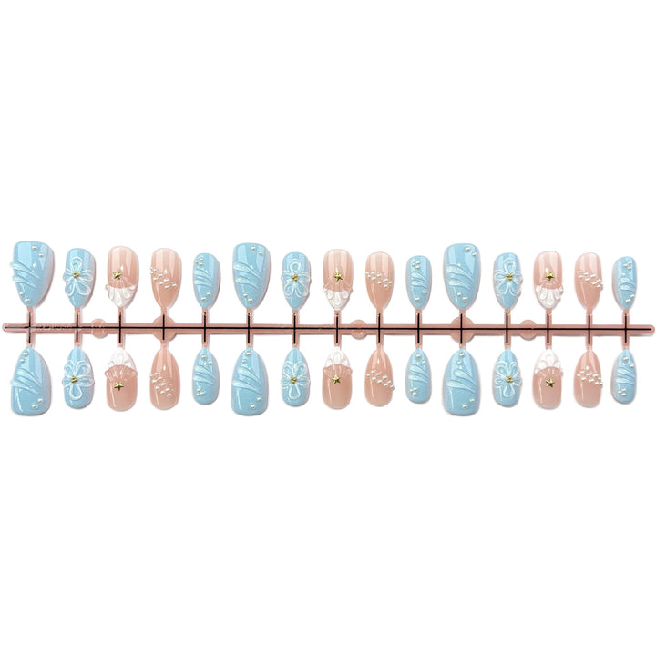 Elegant Decorative Press-On Nail Art Set 1790745360