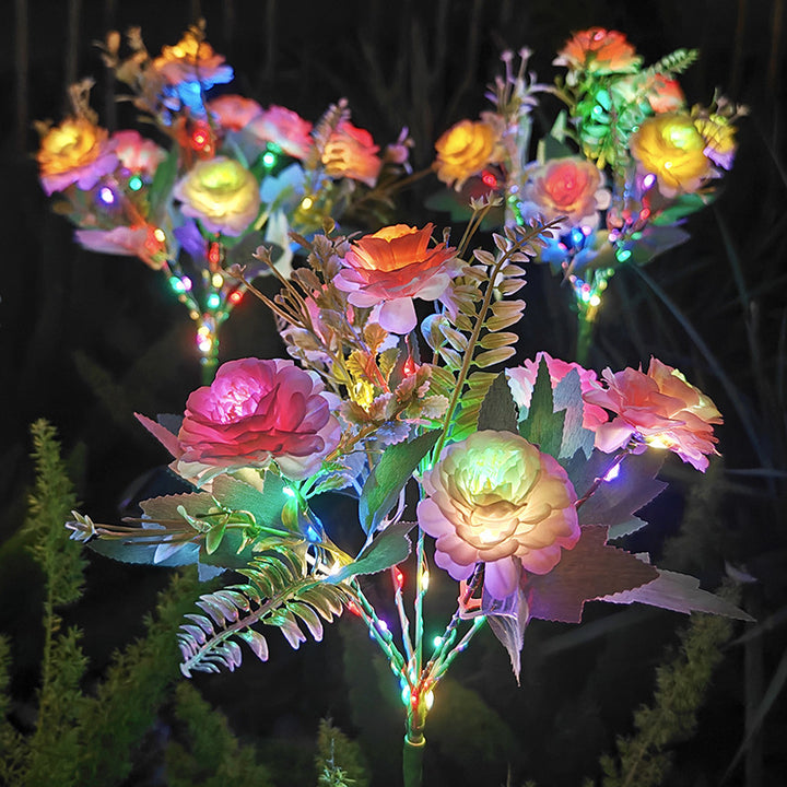 Solar-Powered Realistic Peony Garden Stake With Integrated Warm LED And Weatherproof Base Stornfield