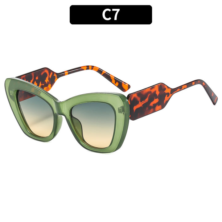 Artistic Cat-Eye Frame Sunglasses