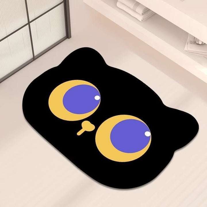 Cartoon Cat Shape Plush Bath Mat