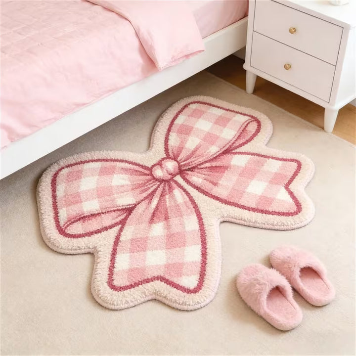 Bow-Shaped Decorative Bath Mat