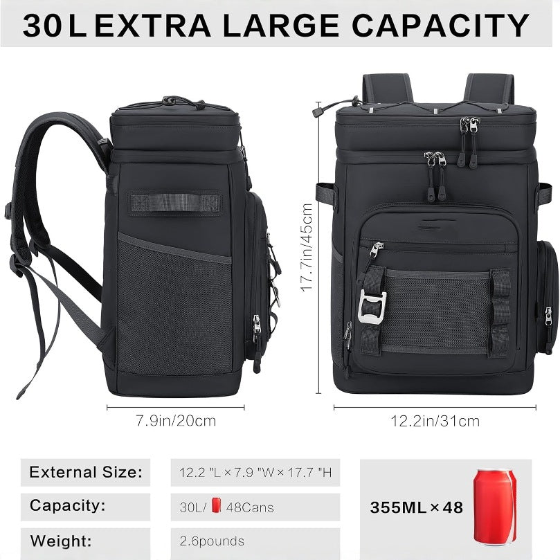 Unisex nan insulated food and cooler backpack with multiple compartments padded carrying straps and water-repellent coating Stornfield