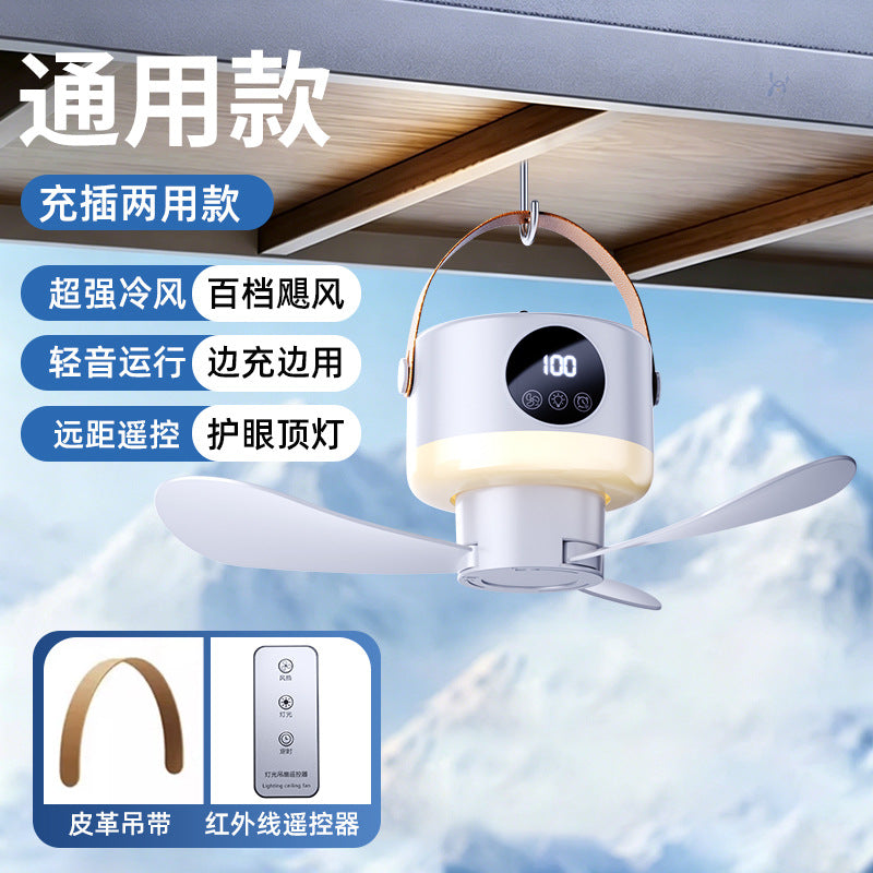Portable multifunctional living space fan with LED lighting Stornfield