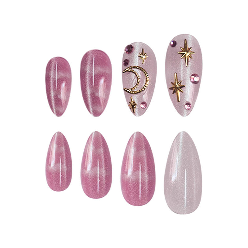 Artistic Celestial Themed Press-On Nails Stornfield