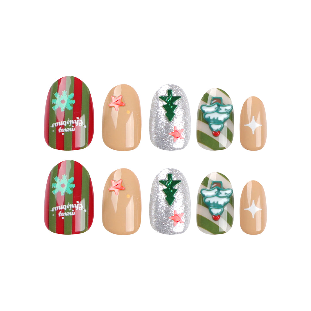 Creative nail art with festive Christmas design Stornfield