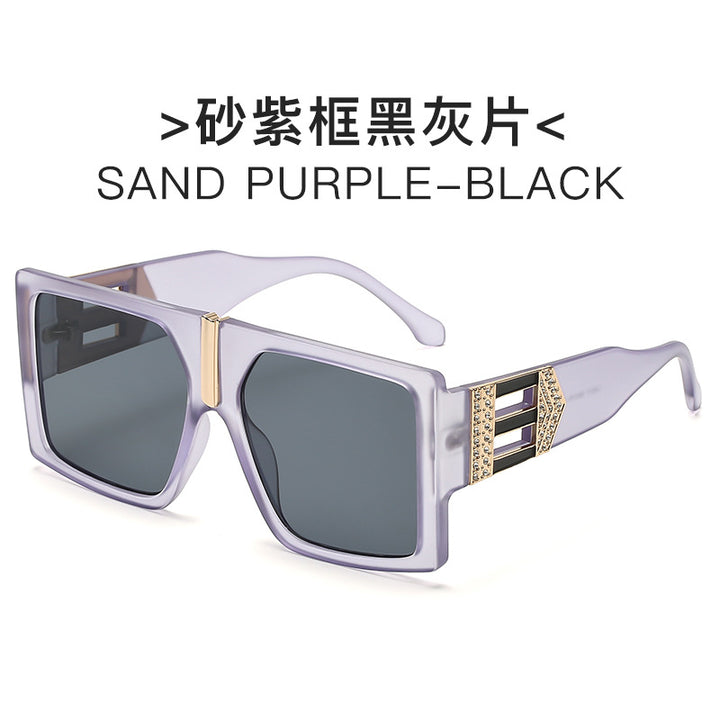 Ladies elegant rectangular sunglasses with glamorous embellishments Stornfield