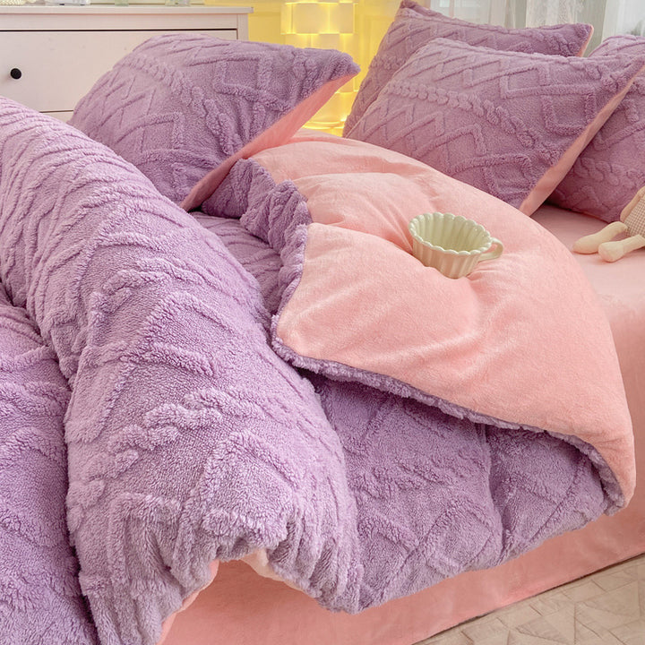 Cozy Textured Plush Blanket