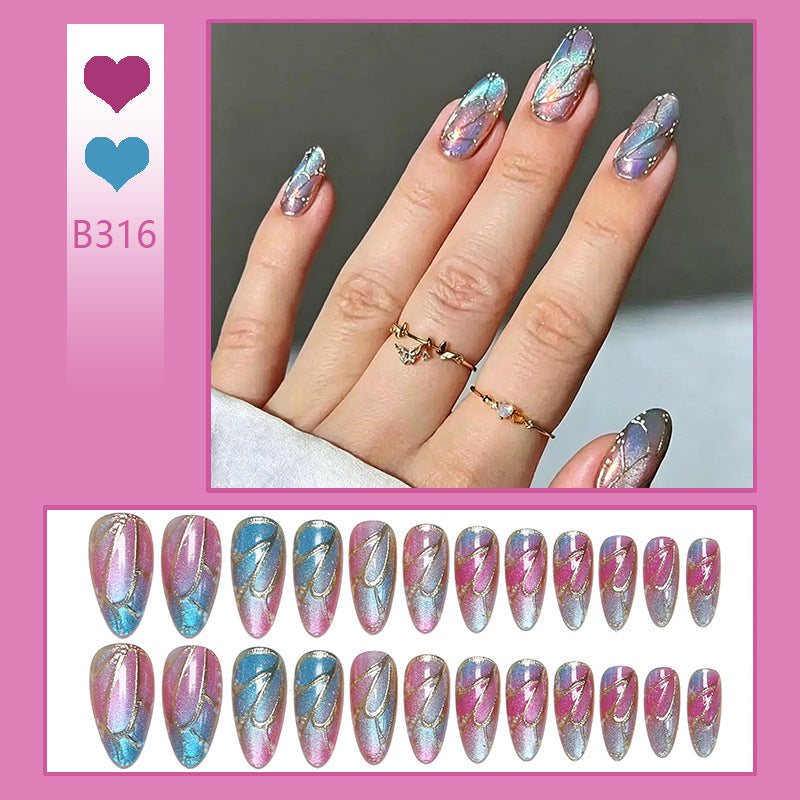 Artificial nails in elegant design with floral watercolor motif Stornfield