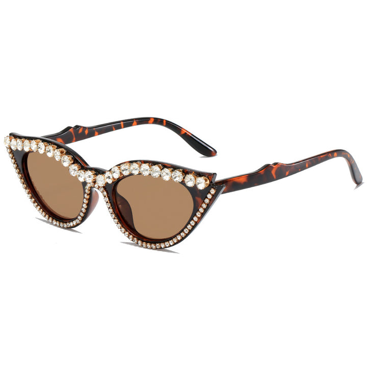 Women's extravagant cat-eye sunglasses with glamorous crystal embellishments Stornfield