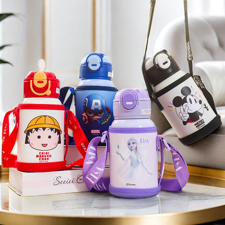 Insulated drinking bottle with Mickey Mouse design and practical carrying strap Stornfield