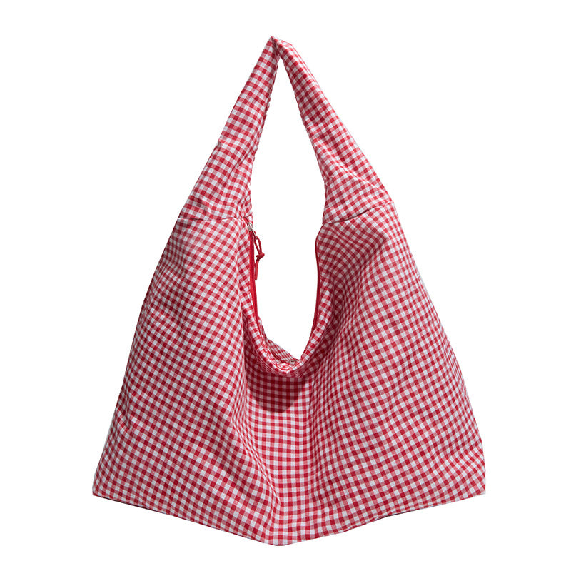 WoGingham Print Slouchy Shoulder Bag Stornfield