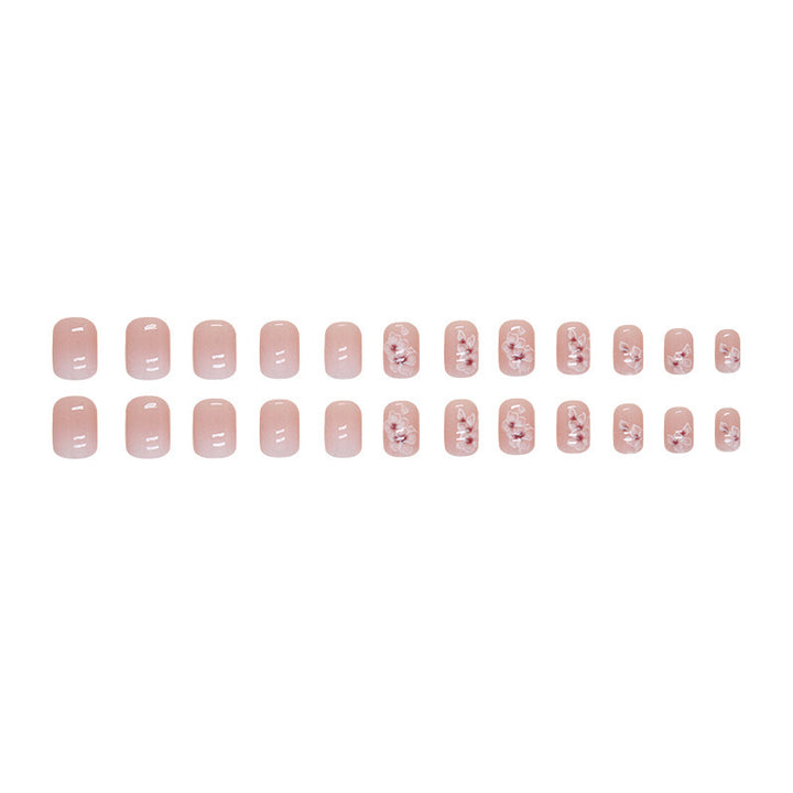 Elegant Floral Print Nail Art Tips Stornfield