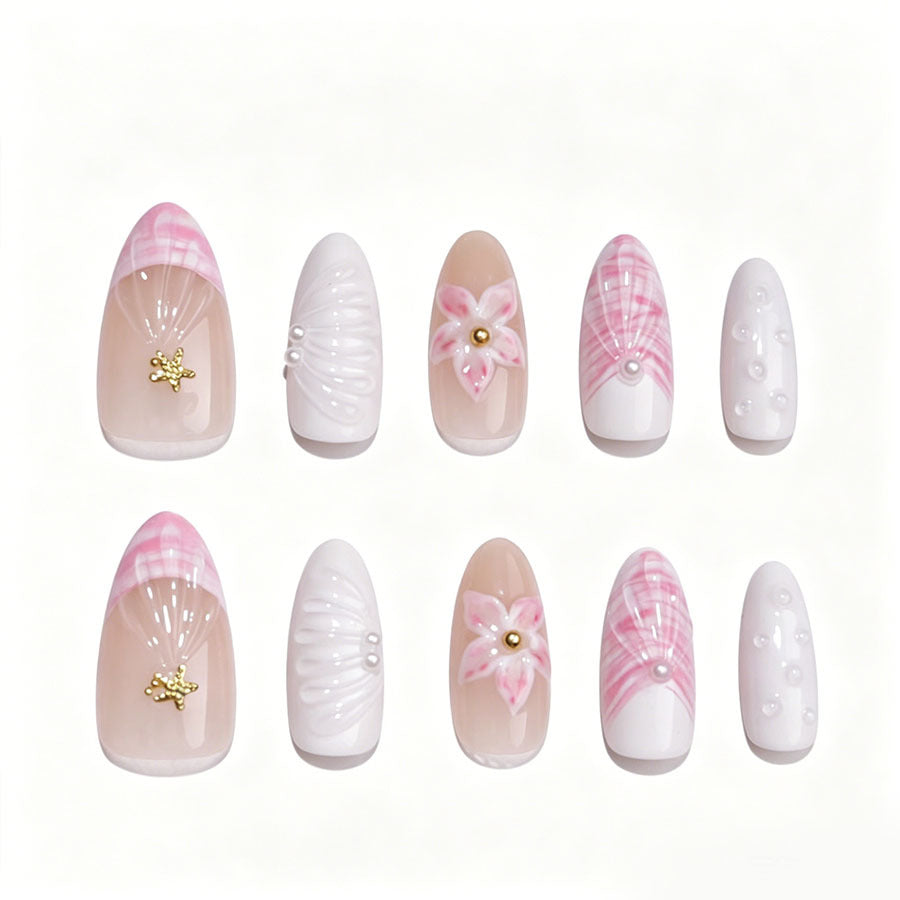 Artistic Floral Design Press-On Nails Stornfield