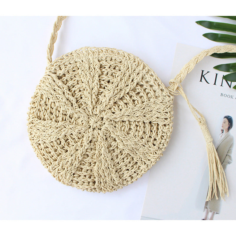 Leather Shoulder Bag Made of Braided Natural Material Stornfield