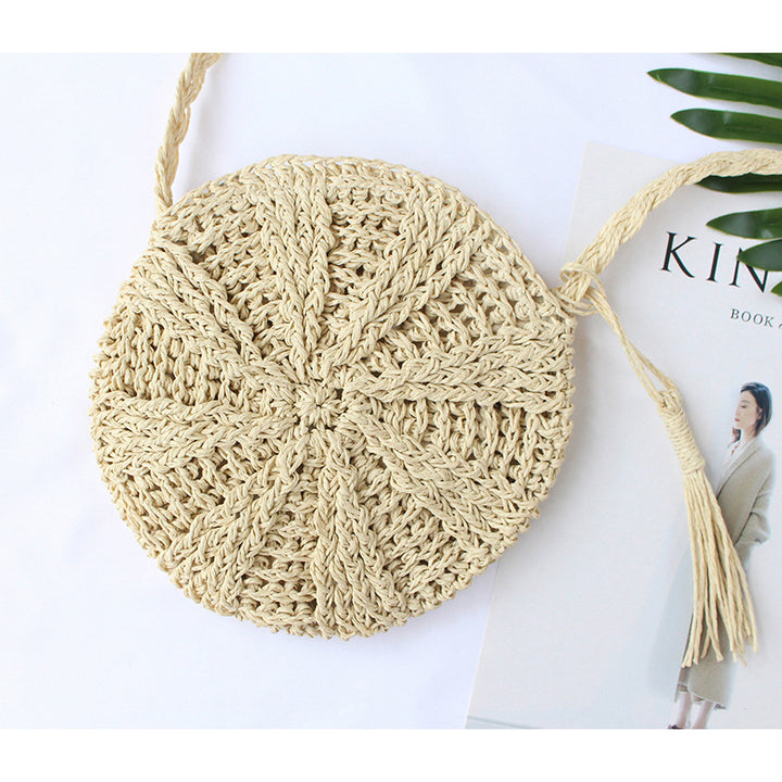 Leather Shoulder Bag Made of Braided Natural Material Stornfield