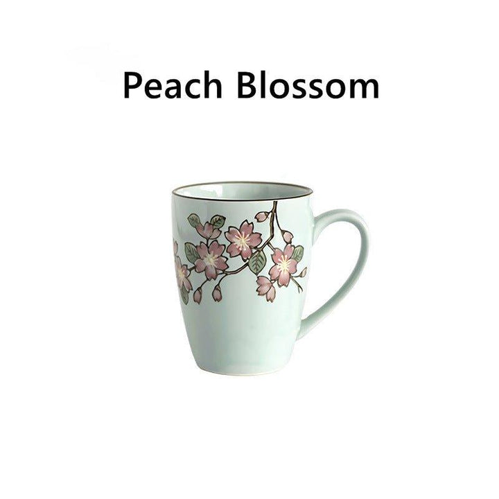 Japanese Nature Themed Ceramic Glazed Hand-Painted Tea Cups | Stornfield