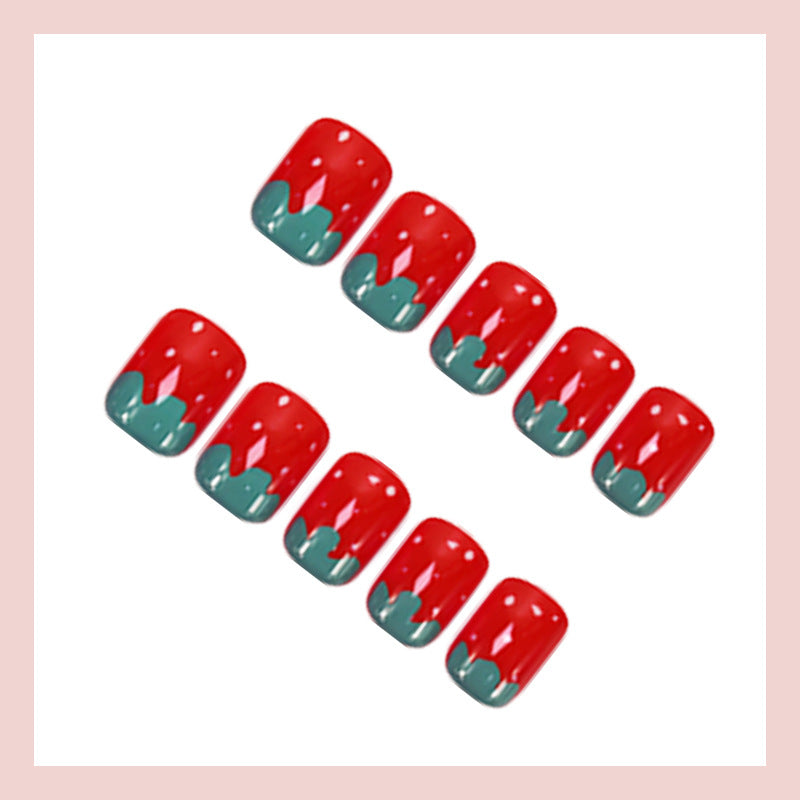 Nail art set with cheerful strawberry designs Stornfield