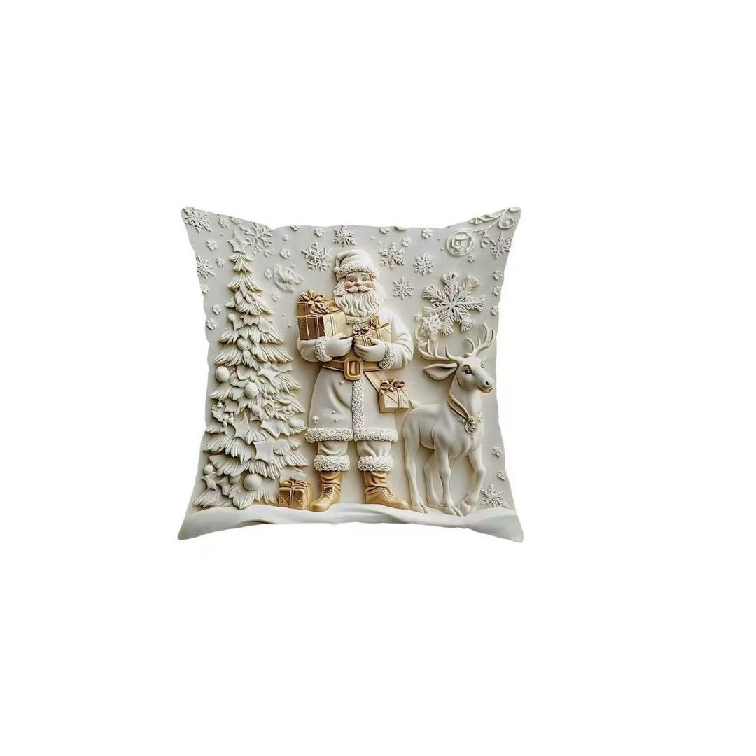 Decorative Christmas Relief Throw Pillow