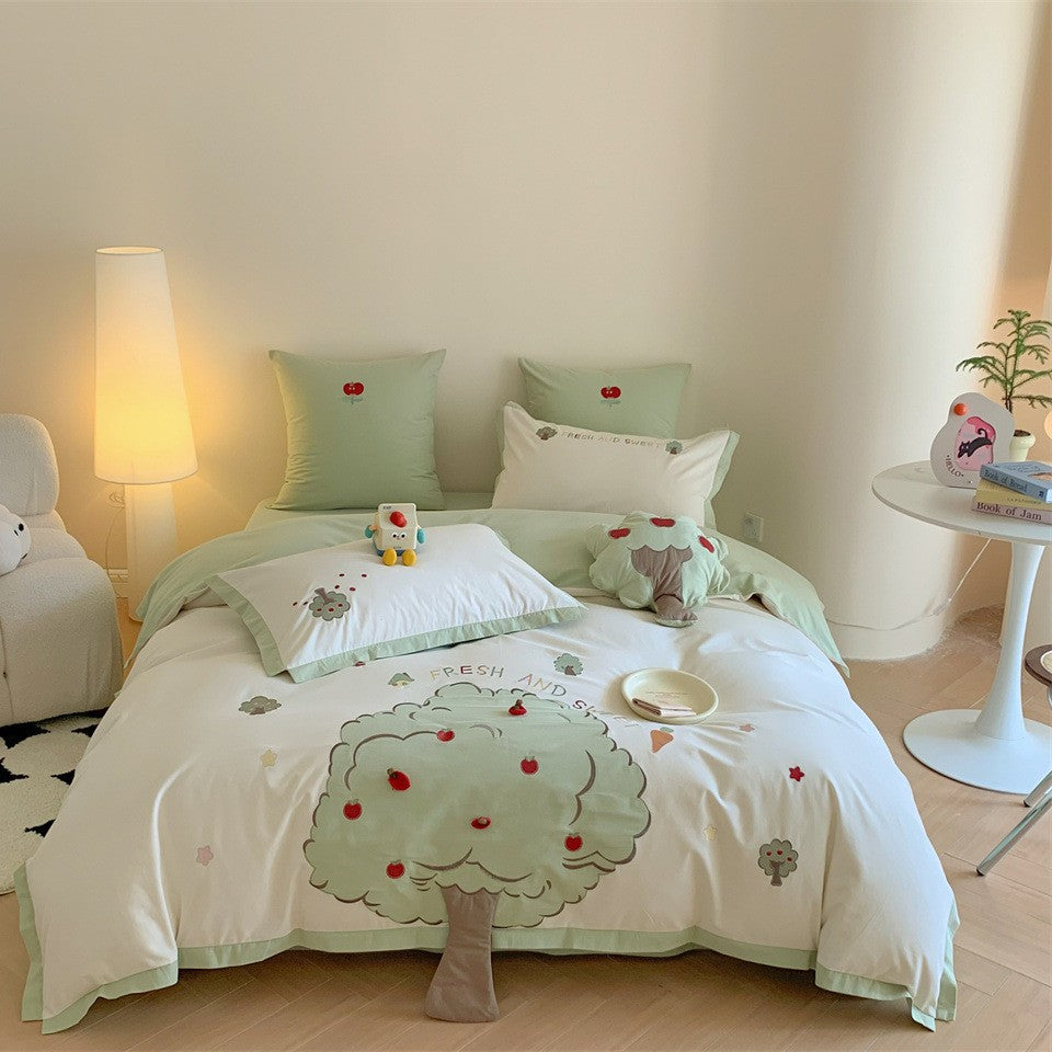 Children's Travel-Themed Cotton Percale Duvet Cover Bedding Set