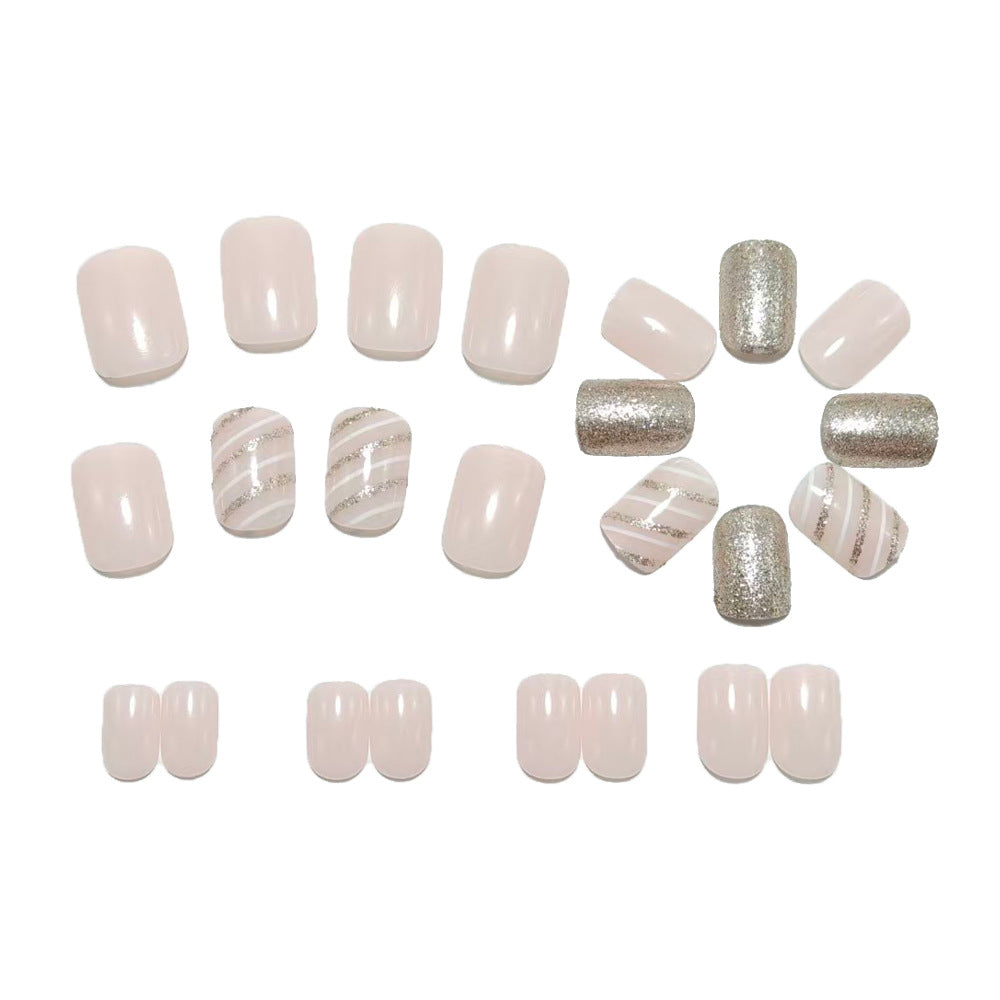 Glamorous artificial nails with glitter and ombre Stornfield