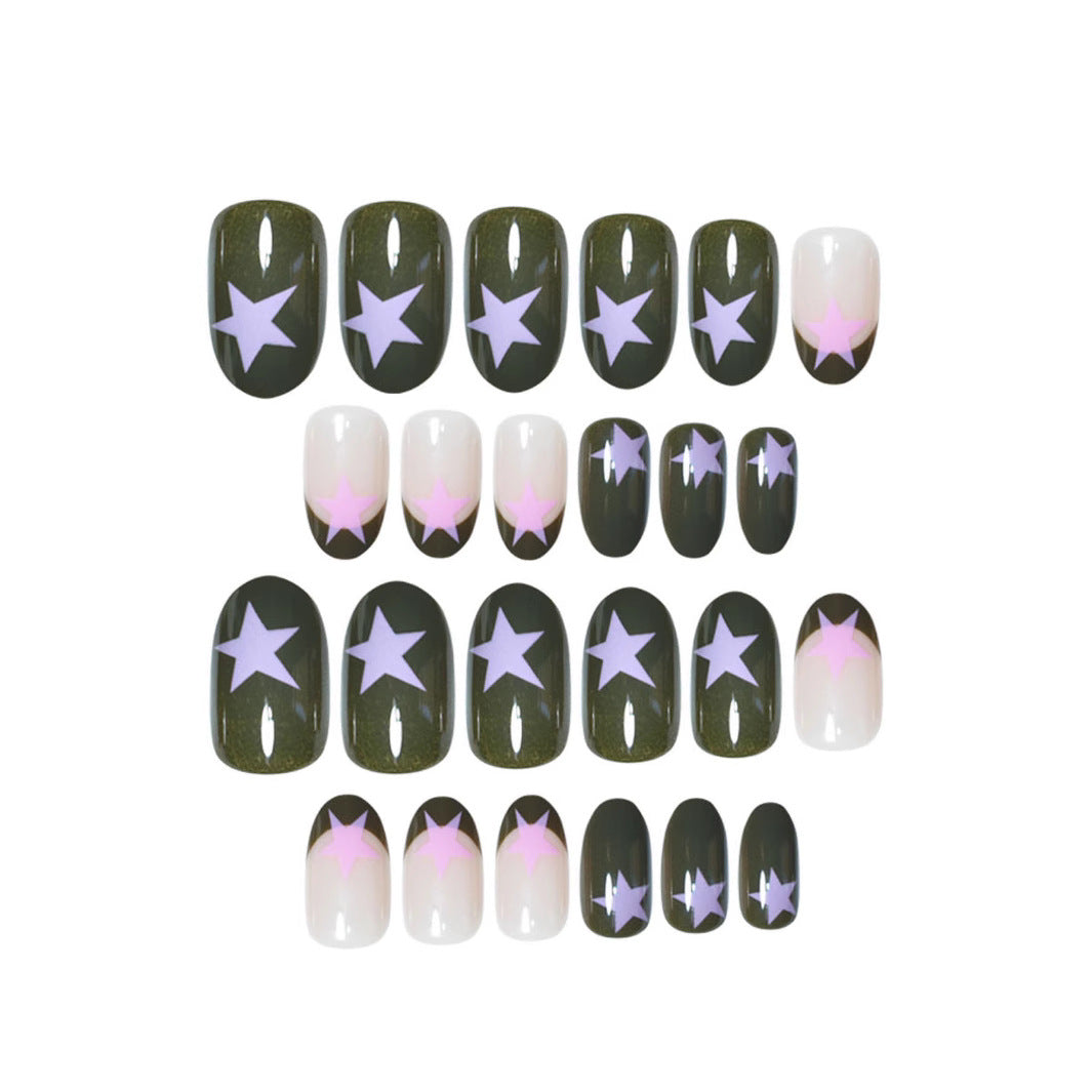 Star-Accented Creative Press-On Nail Set Stornfield