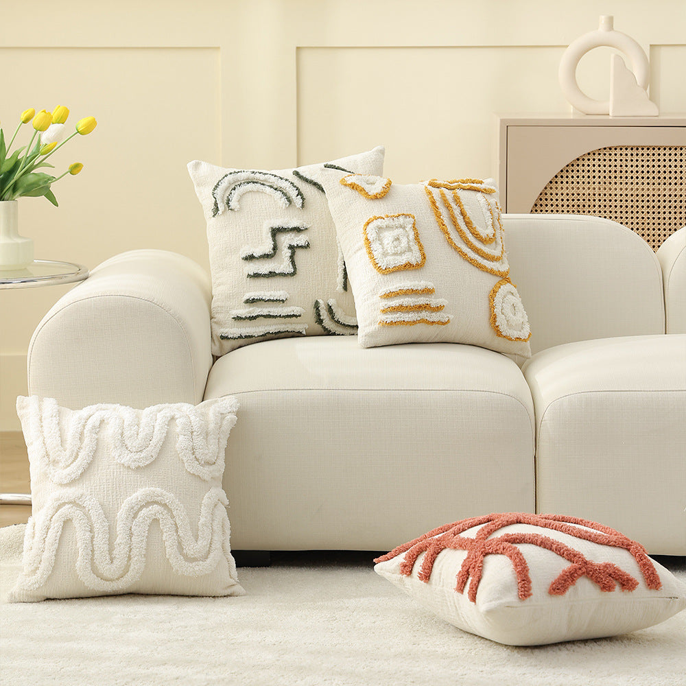 Decorative pillowcase with textured fringe relief