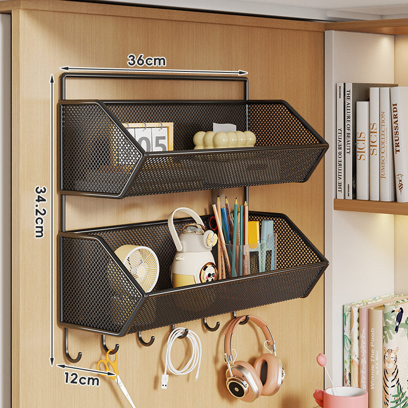 Over-Panel Hanging Mesh Storage Basket Organizer