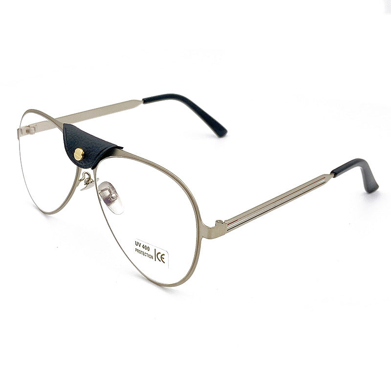 Retro Pilot Sunglasses with Blue Tinted Lenses Stornfield