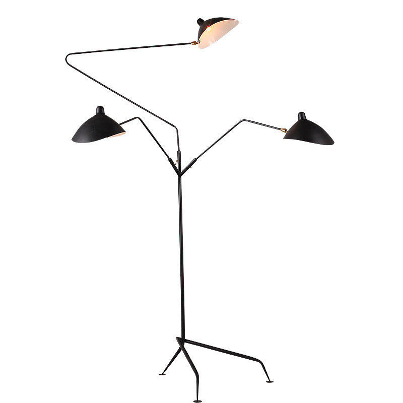 Modern Tri-Head Floor Lamp with Adjustable Arms