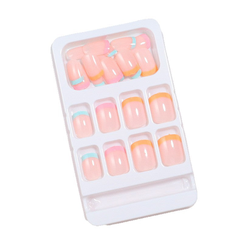 Premium Gradient French Tip Press-On Nail Set Stornfield